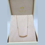 Collier Or Rose - Barrette Cloutée Sertie, Motif Clash – or 18 carats | Tariki