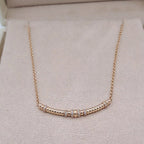 Collier Or Rose - Barrette Sertie de Pierres – or 18 carats | Tariki