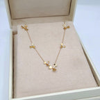 Collier Or Rose - Fleurs Serties de Pierres en Station – or 18 carats | Tariki