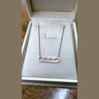 Collier Or Rose - Pendentif Barrette Sertie, Pierres Mobiles – or 18 carats | Tariki