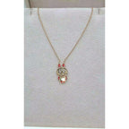 Collier Or Rose - Pendentif Lapin Serti, Émail Rouge – or 18 carats | Tariki