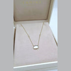 Collier Or Rose - Pendentif Nuage en Nacre Serti – or 18 carats | Tariki