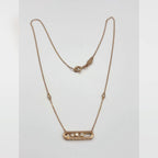 Collier Or Rose - Pendentif Ovale Serti, Pierres Mobiles – or 18 carats | Tariki