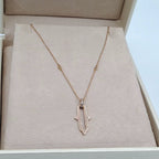 Collier Or Rose - Pendentif Symbole Amazigh Serti de Pierres – or 18 carats | Tariki