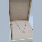Collier Or Rose - Plaque « Love » et Pampilles – or 18 carats | Tariki