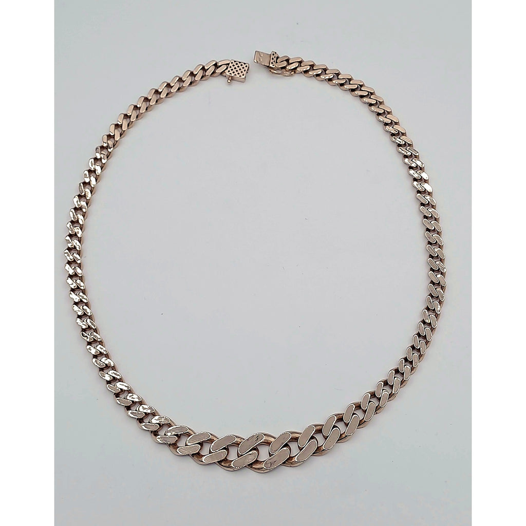 Collier Ras du Cou Maille Cubaine Or Rose – or 18 carats | Tariki