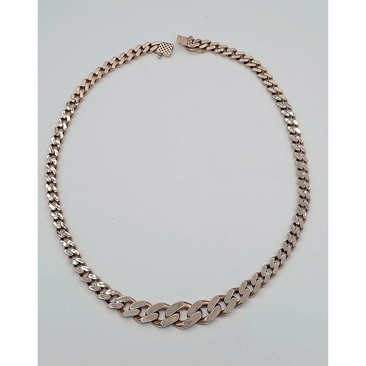 Collier Ras du Cou Maille Cubaine Or Rose – or 18 carats | Tariki