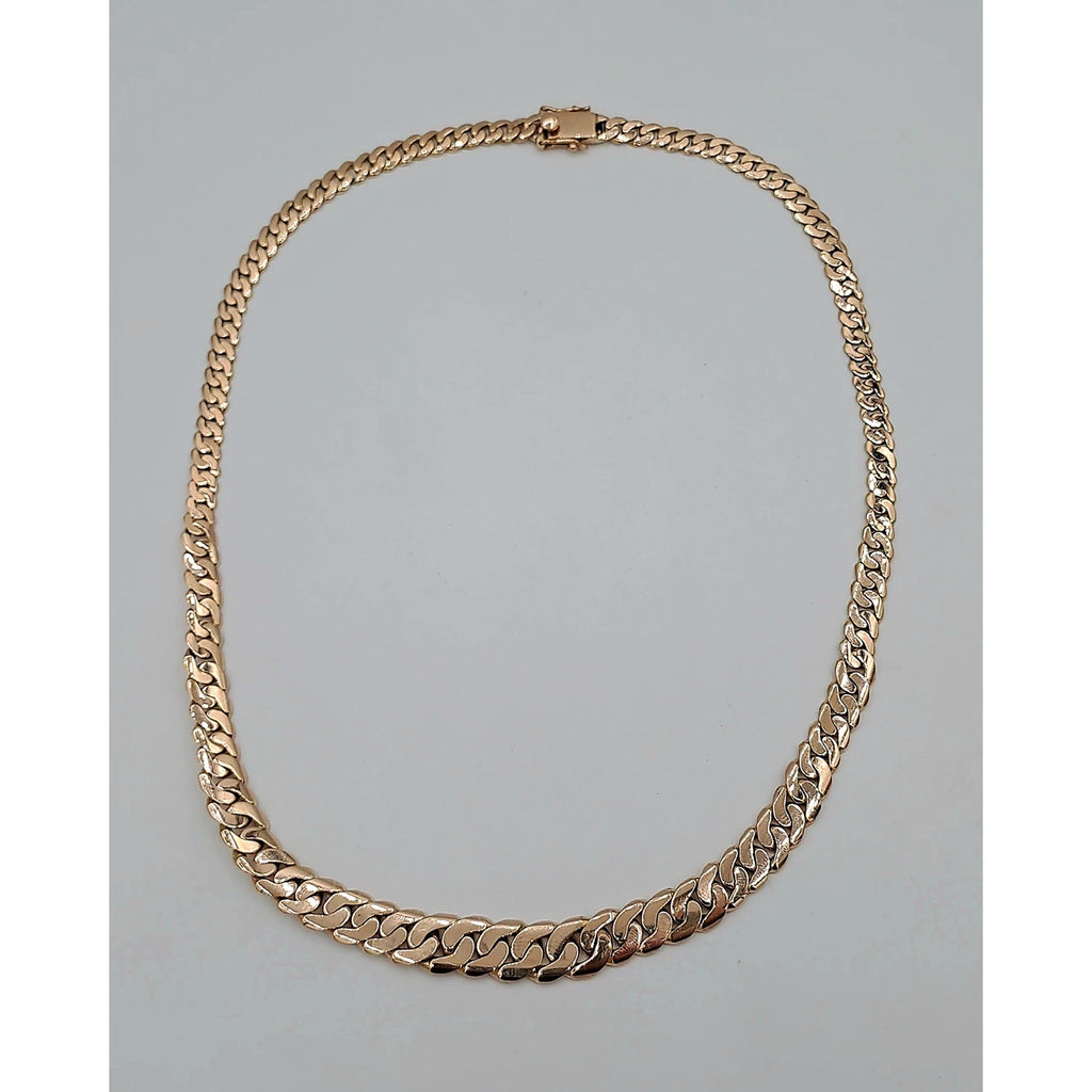 Collier Ras du Cou Maille Cubaine Or Rose – or 18 carats | Tariki