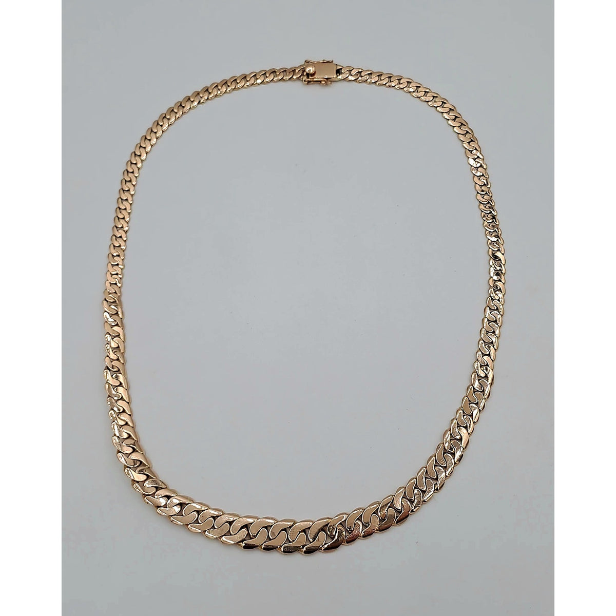 Collier Ras du Cou Maille Cubaine Or Rose – or 18 carats | Tariki
