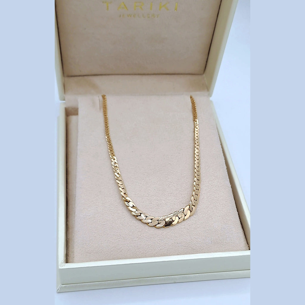 Collier Ras du Cou Maille Plate Or Rose – or 18 carats | Tariki