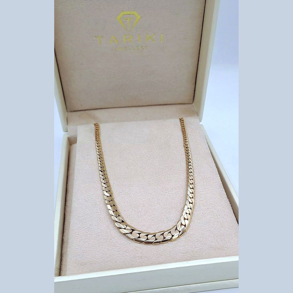 Collier Ras du Cou Maille Plate Or Rose – or 18 carats | Tariki