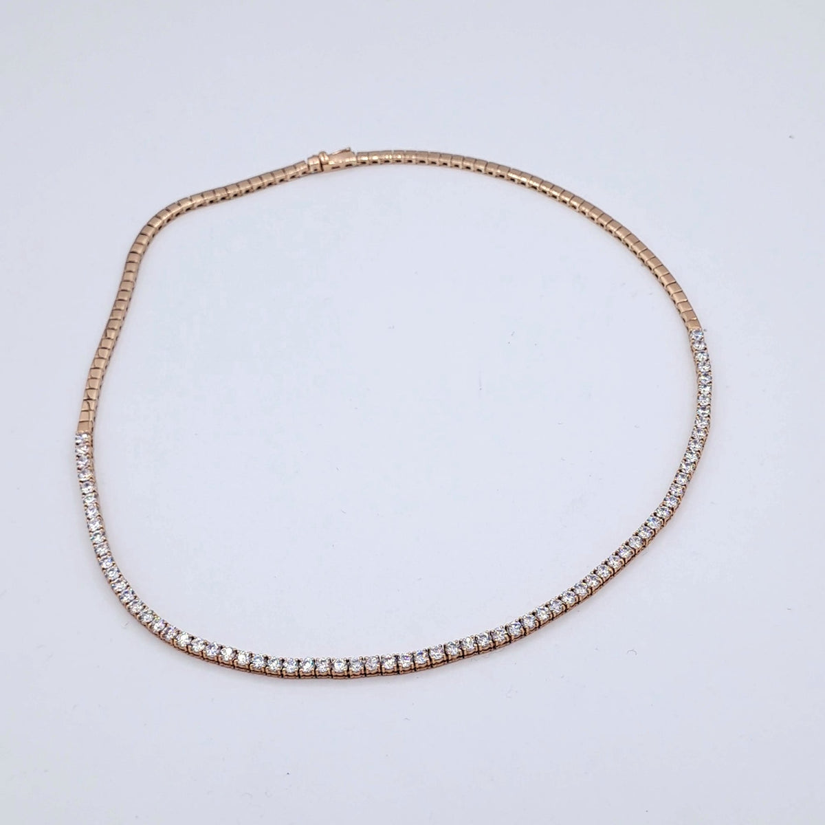Collier Rivière Or Rose - Serti de Pierres – or 18 carats | Tariki