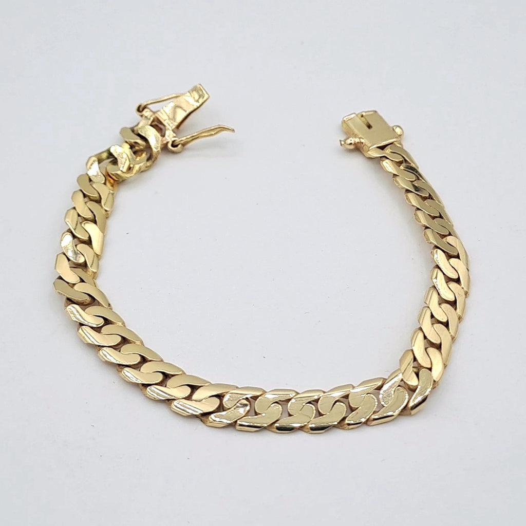 Gourmette Maille Cubaine Or Jaune – or 18 carats | Tariki