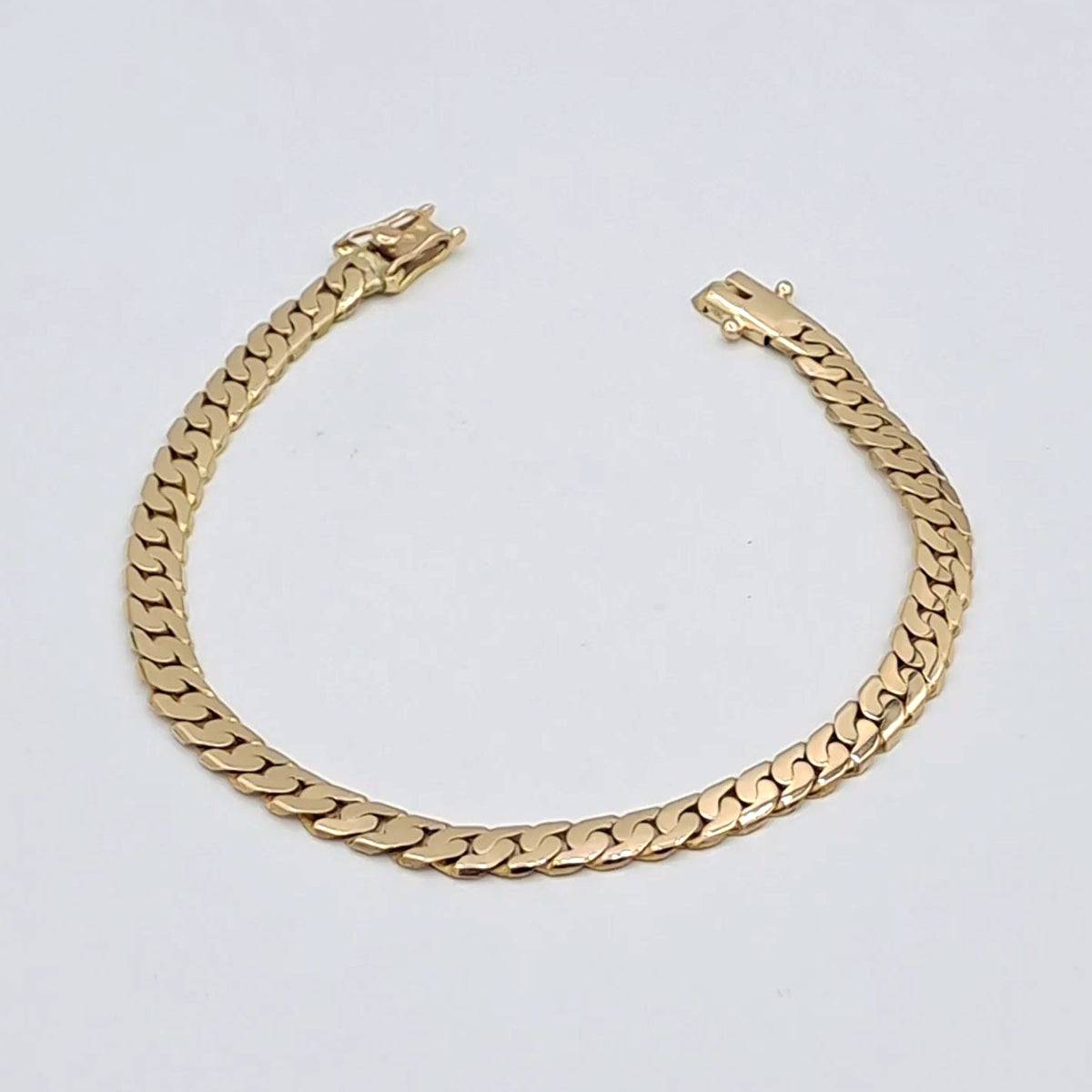 Gourmette Maille Cubaine Or Rose – or 18 carats | Tariki