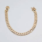 Gourmette Maille Cubaine Or Rose – or 18 carats | Tariki