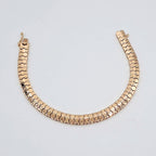 Gourmette Maille Plate Or Rose – or 18 carats | Tariki