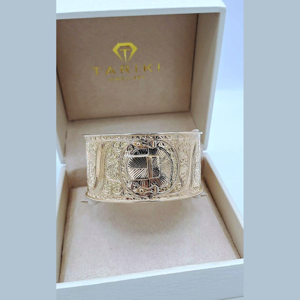 Manchette Large Beldi Ciselée Or Rose – or 18 carats | Tariki