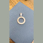 Pendentif Cercle Strié Or Rose – or 18 carats | Tariki