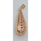Pendentif Goutte Ajourée Or Rose - Sertie de Pierres – or 18 carats | Tariki