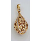 Pendentif Goutte Ajourée Or Rose - Sertie de Pierres – or 18 carats | Tariki