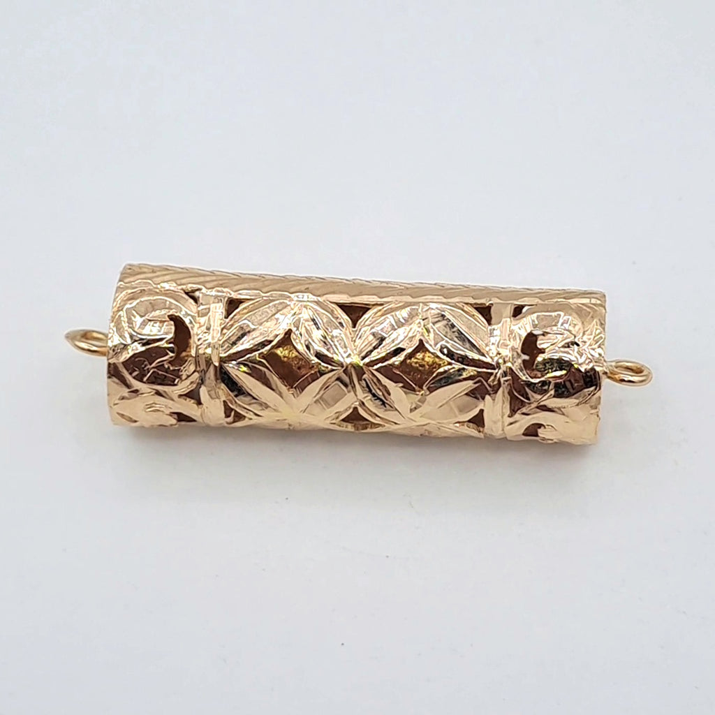 Pendentif Jouher Cylindrique Ciselé Or Rose – or 18 carats | Tariki