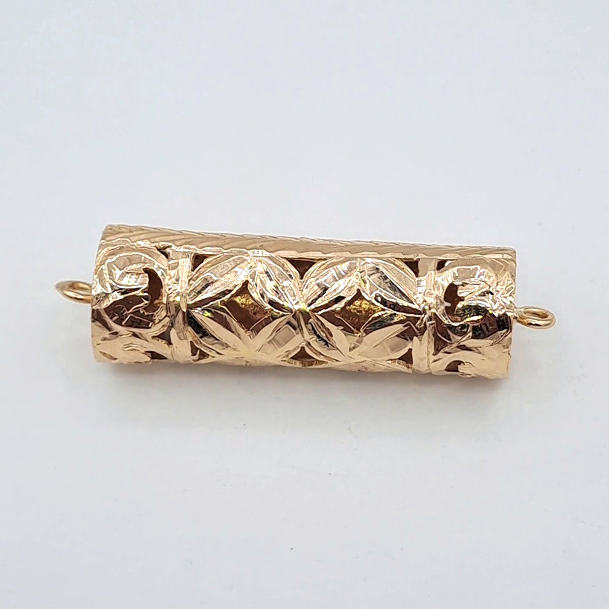 Pendentif Jouher Cylindrique Ciselé Or Rose – or 18 carats | Tariki