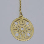 Pendentif Médaille Ronde Ajourée Or Jaune - Avec Chaînette – or 18 carats | Tariki