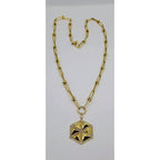 Sautoir Maillons Or Jaune - Pendentif Hexagonal Étoile Émaillée – or 18 carats | Tariki
