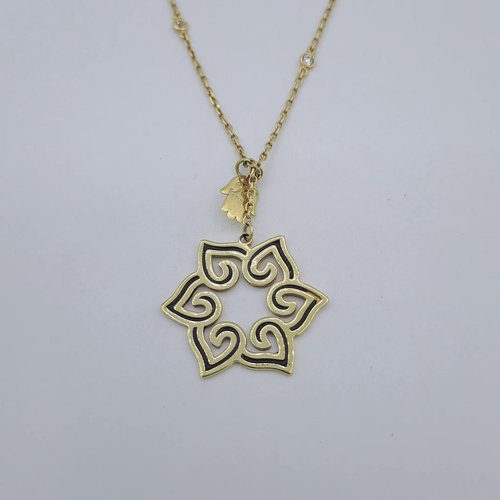 Sautoir Or Jaune - Pendentif Étoile Ajourée – or 18 carats | Tariki