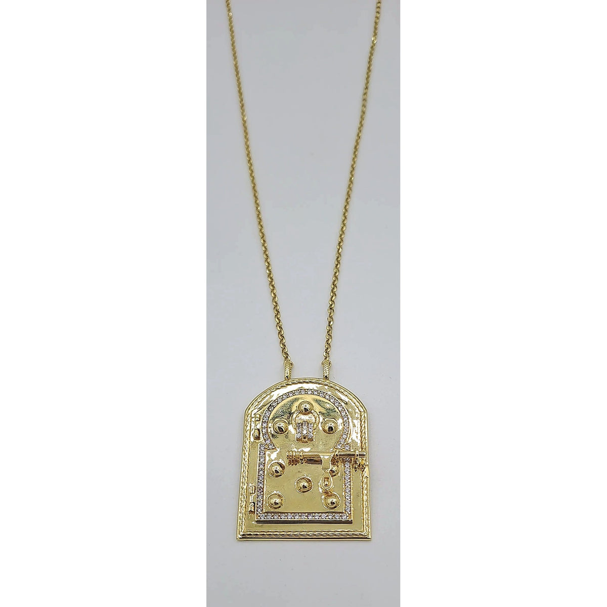Sautoir Or Jaune - Pendentif Porte Marocaine Sertie – or 18 carats | Tariki