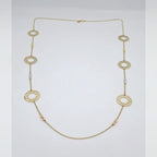 Sautoir Or Jaune - Rosaces Ajourées en Station – or 18 carats | Tariki