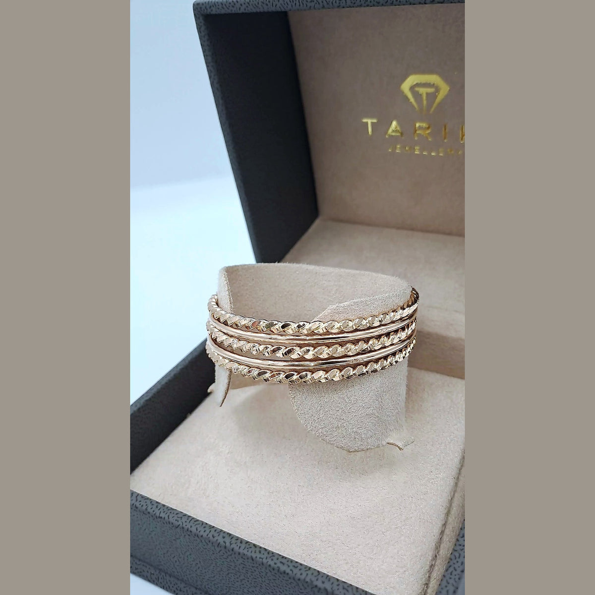 Sertla Cinq Demlij (joncs Ciselés) Or Rose – or 18 carats | Tariki