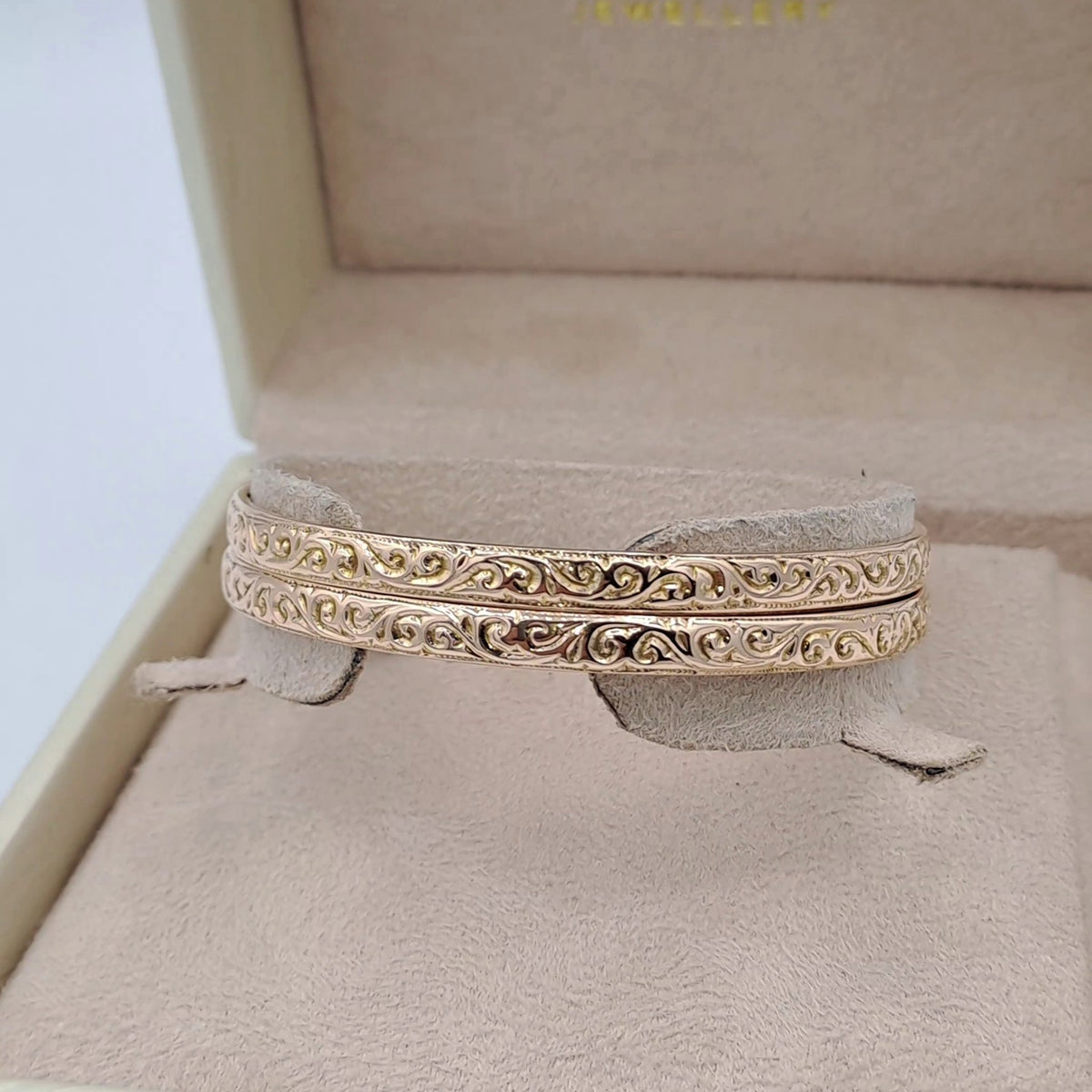 Sertla Deux Demlij (paire de Joncs) Beldi Ciselés Or Rose – or 18 carats | Tariki